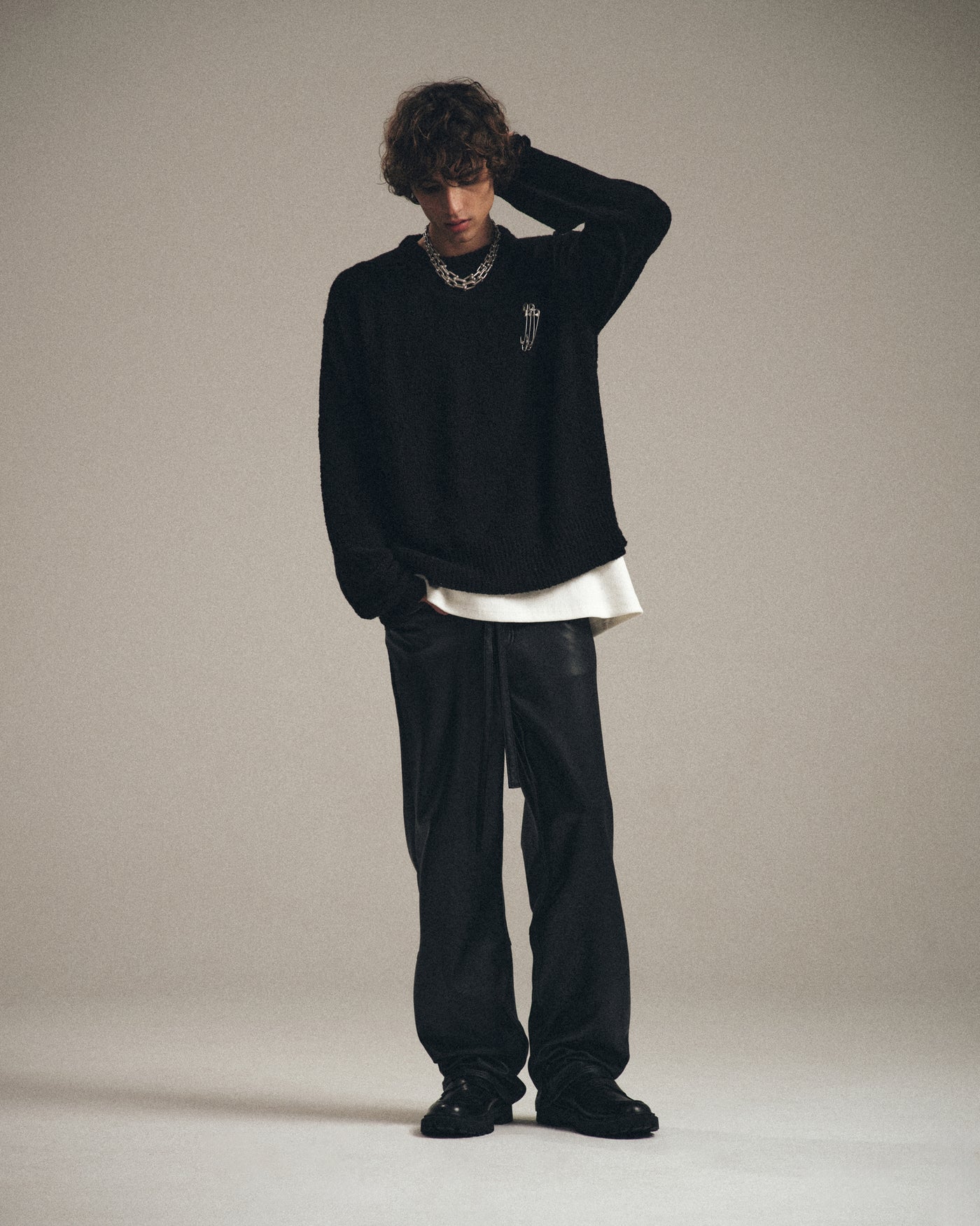 Black Boucle Zoey Knit
