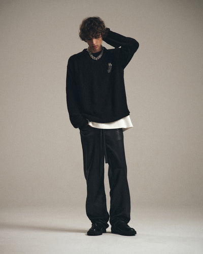 Black Boucle Zoey Knit